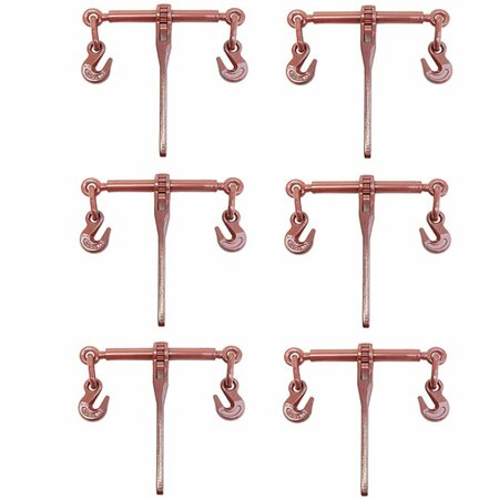 BOXER TOOLS 3/8-inch 1/2 Heavy Duty Ratchet Chain Load Binder with Forged Grab Hooks - Load Limit 9200lbs, 2PK LB02-38